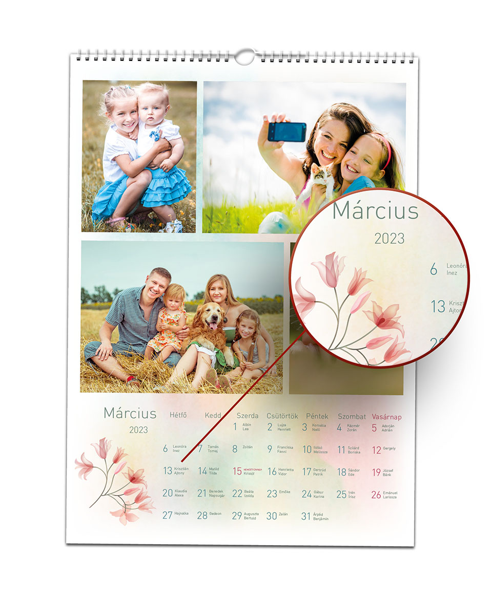 Fényképes naptár rendelés